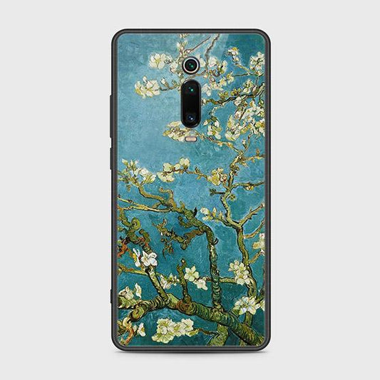 Xiaomi Mi 9T Cover - Floral Series 2 - HQ Ultra Shine Premium Infinity Glass Soft Silicon Borders Case