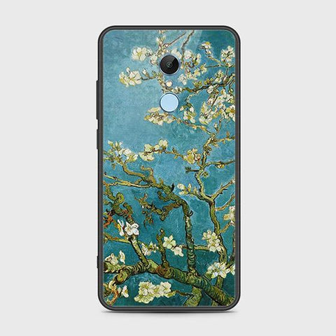 Xiaomi Redmi 5 Cover - Floral Series 2 - HQ Ultra Shine Premium Infinity Glass Soft Silicon Borders Case