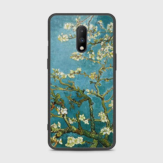 OnePlus 7 Cover - Floral Series 2 - HQ Ultra Shine Premium Infinity Glass Soft Silicon Borders Case