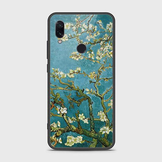 Xiaomi Redmi Note 7 Cover - Floral Series 2 - HQ Ultra Shine Premium Infinity Glass Soft Silicon Borders Case