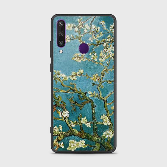 Huawei Y6p Cover - Floral Series 2 - HQ Ultra Shine Premium Infinity Glass Soft Silicon Borders Case