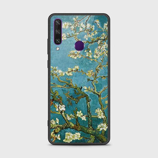 Huawei Y6p Cover - Floral Series 2 - HQ Ultra Shine Premium Infinity Glass Soft Silicon Borders Case