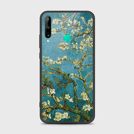 Huawei Y7P Cover - Floral Series 2 - HQ Ultra Shine Premium Infinity Glass Soft Silicon Borders Case