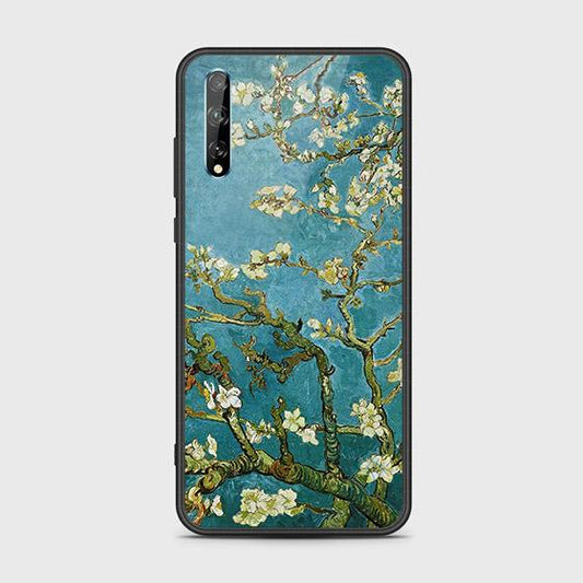 Huawei Y8p Cover - Floral Series 2 - HQ Ultra Shine Premium Infinity Glass Soft Silicon Borders Case