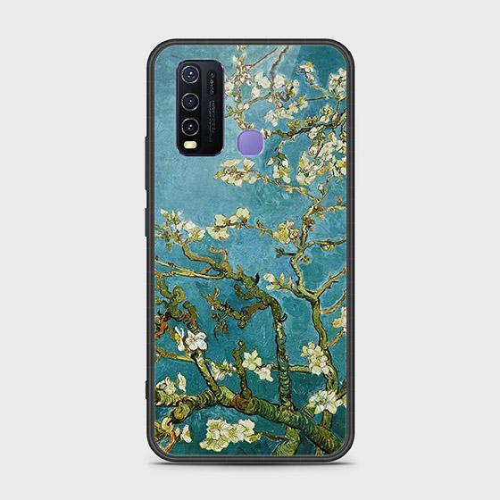 Vivo Y50 Cover - Floral Series 2 - HQ Ultra Shine Premium Infinity Glass Soft Silicon Borders Case