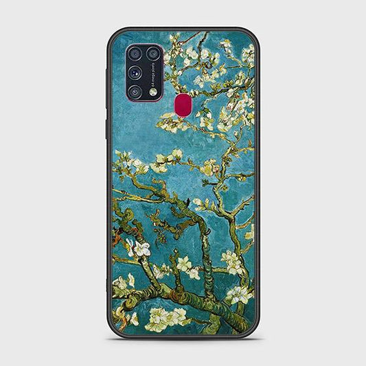 Samsung Galaxy M31 Cover - Floral Series 2 - HQ Ultra Shine Premium Infinity Glass Soft Silicon Borders Case