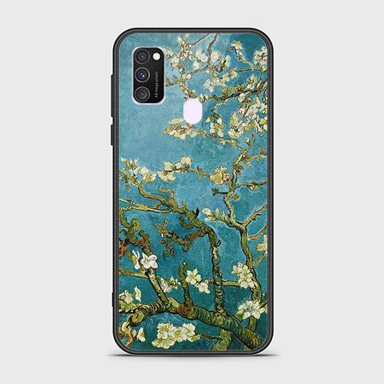 Samsung Galaxy M30s Cover - Floral Series 2 - HQ Ultra Shine Premium Infinity Glass Soft Silicon Borders Case