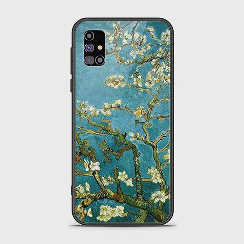 Samsung Galaxy A02s Cover - Floral Series 2 - HQ Ultra Shine Premium Infinity Glass Soft Silicon Borders Case