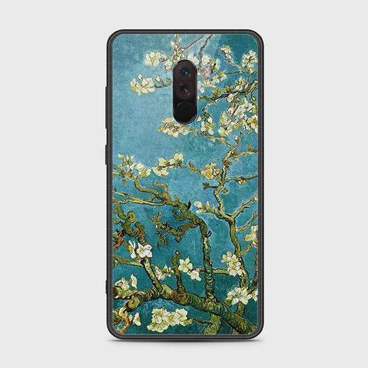 Xiaomi Pocophone F1 Cover - Floral Series 2 - HQ Ultra Shine Premium Infinity Glass Soft Silicon Borders Case