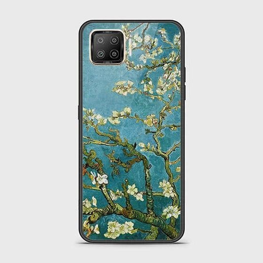 Oppo F17 Cover - Floral Series 2 - HQ Ultra Shine Premium Infinity Glass Soft Silicon Borders Case