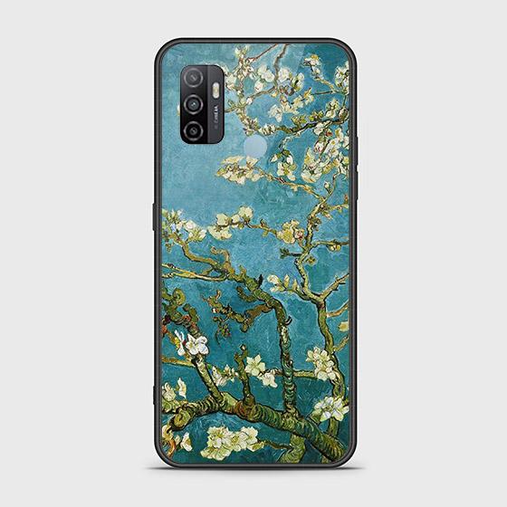 Oppo A53 Cover - Floral Series 2 - HQ Ultra Shine Premium Infinity Glass Soft Silicon Borders Case