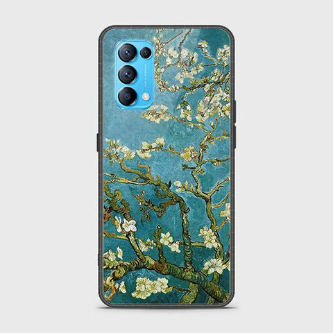 Oppo Reno 5 4G Cover - Floral Series 2 - HQ Ultra Shine Premium Infinity Glass Soft Silicon Borders Case