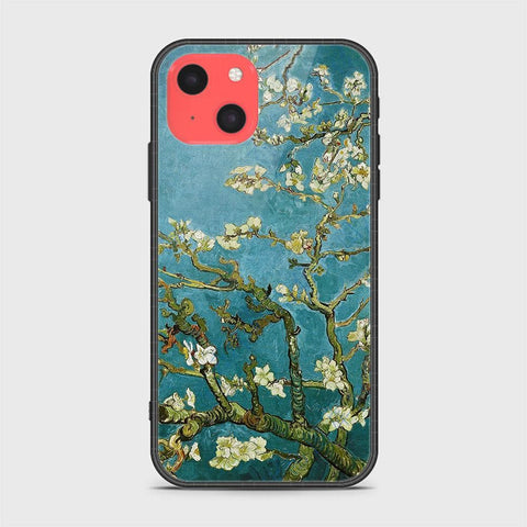 iPhone 13 Mini Cover- Floral Series 2 - HQ Ultra Shine Premium Infinity Glass Soft Silicon Borders Case