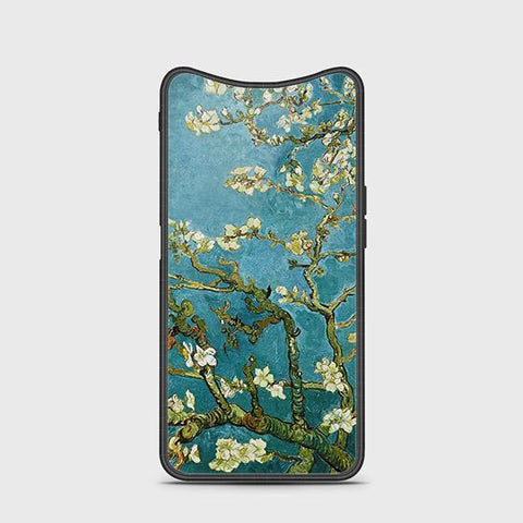 Oppo Find X Cover - Floral Series 2 - HQ Ultra Shine Premium Infinity Glass Soft Silicon Borders Case