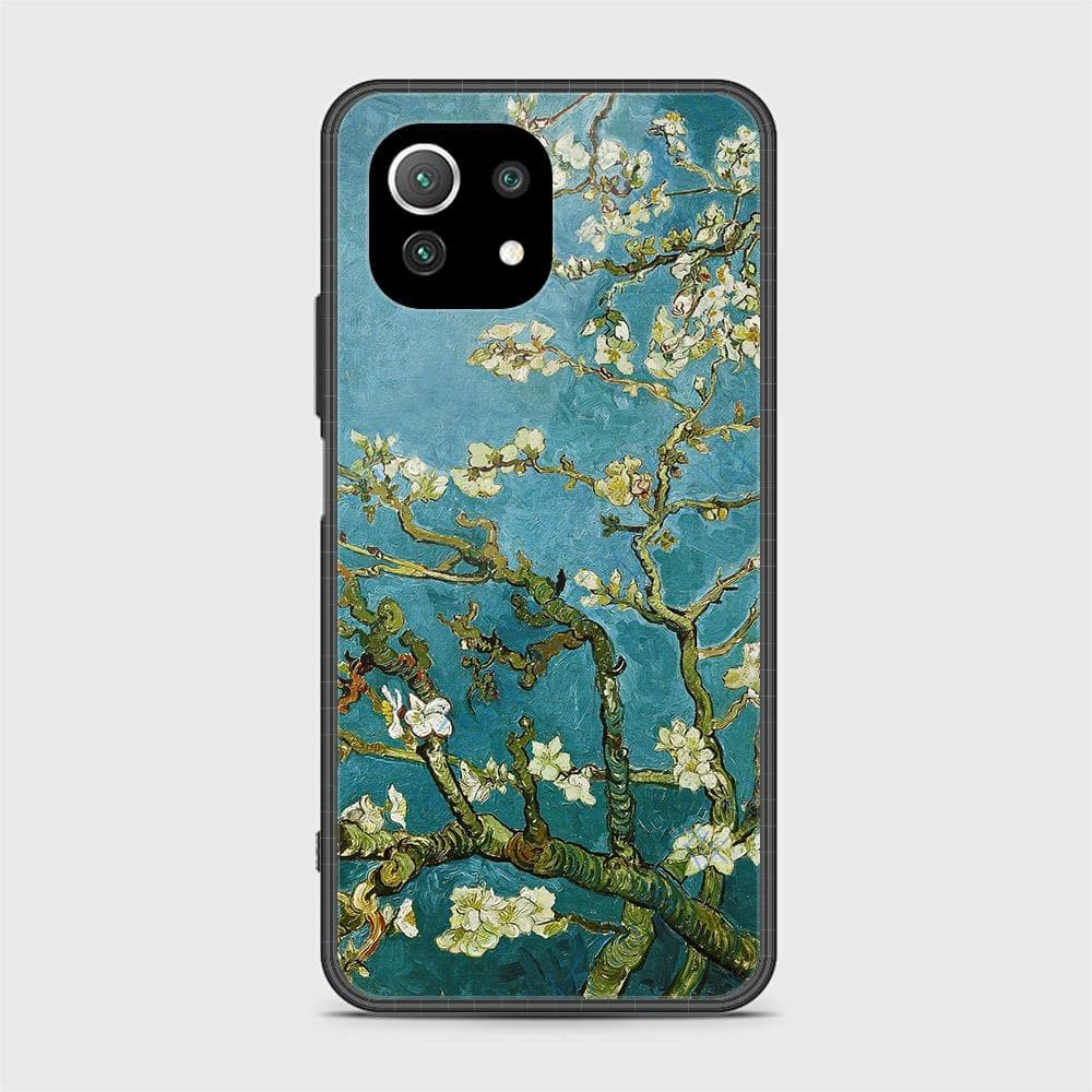 Xiaomi Mi 11 Lite Cover - Floral Series 2 - HQ Ultra Shine Premium Infinity Glass Soft Silicon Borders Case (Fast Delivery) (H)