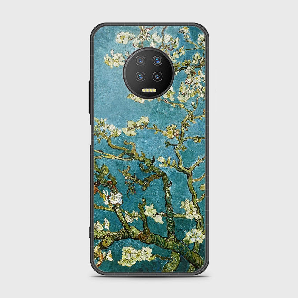 Infinix Note 7 Cover- Floral Series 2 - HQ Ultra Shine Premium Infinity Glass Soft Silicon Borders Case