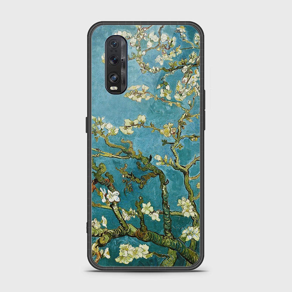 Oppo Find X2 Cover- Floral Series 2 - HQ Ultra Shine Premium Infinity Glass Soft Silicon Borders Case