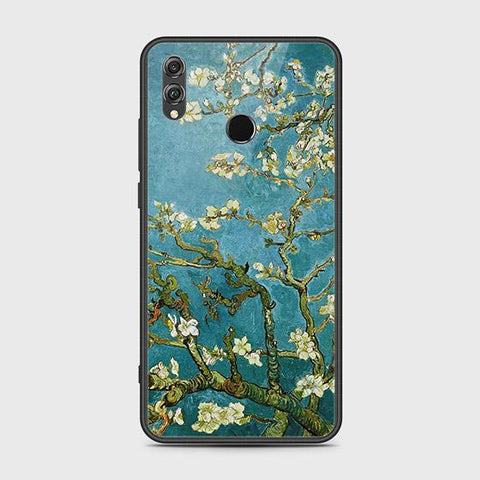 Huawei Honor 8X Cover - Floral Series 2 - HQ Ultra Shine Premium Infinity Glass Soft Silicon Borders Case