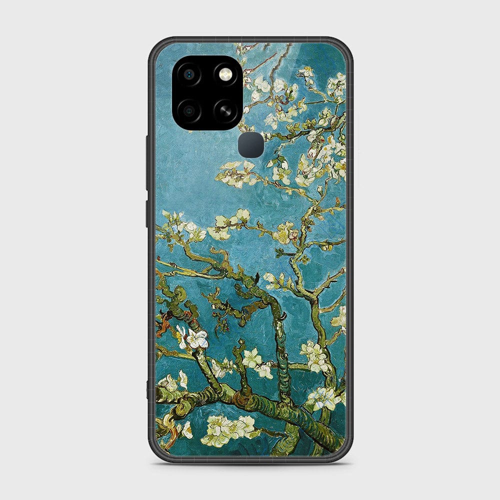 Infinix Smart 6 Cover- Floral Series 2 - HQ Ultra Shine Premium Infinity Glass Soft Silicon Borders Case