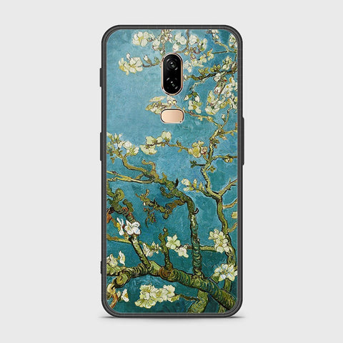 OnePlus 6 Cover- Floral Series 2 - HQ Ultra Shine Premium Infinity Glass Soft Silicon Borders Case