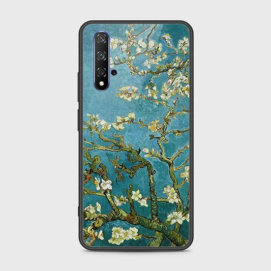 Honor 20 Cover - Floral Series 2 - HQ Ultra Shine Premium Infinity Glass Soft Silicon Borders Case