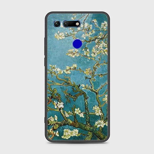 Huawei Honor View 20 Cover - Floral Series 2 - HQ Ultra Shine Premium Infinity Glass Soft Silicon Borders Case