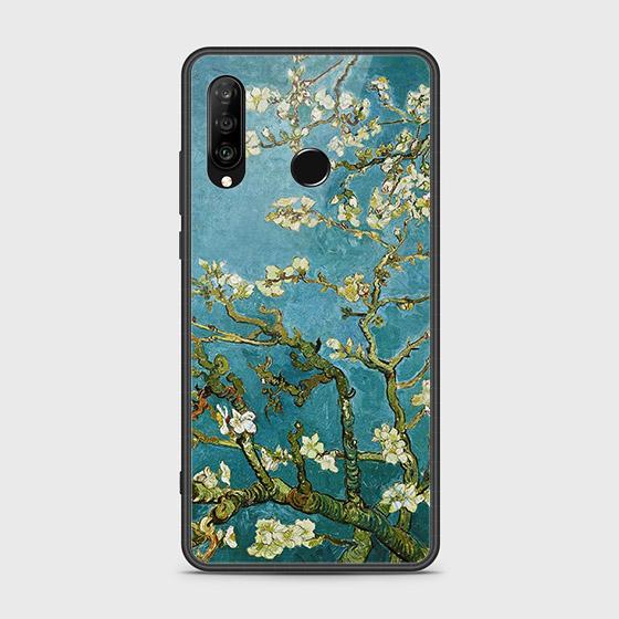 Huawei P30 lite Cover - Floral Series 2 - HQ Ultra Shine Premium Infinity Glass Soft Silicon Borders Case