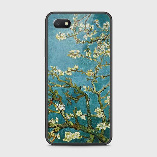 Y5 2018 Cover - Floral Series 2 - HQ Ultra Shine Premium Infinity Glass Soft Silicon Borders Case