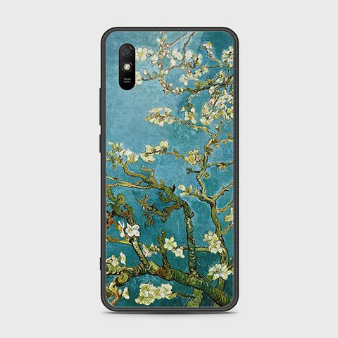 Xiaomi Redmi 9i Cover - Floral Series 2 - HQ Ultra Shine Premium Infinity Glass Soft Silicon Borders Case