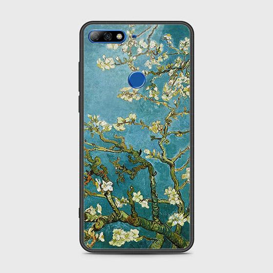 Huawei Y7 Prime 2018 Cover - Floral Series 2 - HQ Ultra Shine Premium Infinity Glass Soft Silicon Borders Case