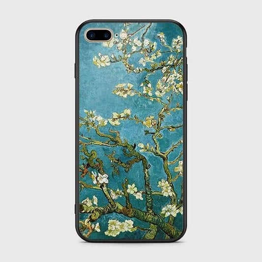 iPhone 7 Plus Cover - Floral Series 2 - HQ Ultra Shine Premium Infinity Glass Soft Silicon Borders Case