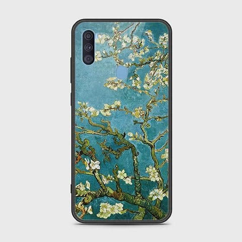 Samsung Galaxy A11 Cover - Floral Series 2 - HQ Ultra Shine Premium Infinity Glass Soft Silicon Borders Case