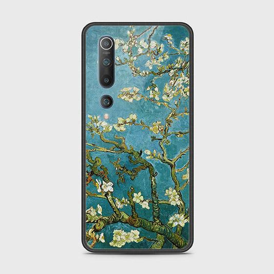 Xiaomi Mi 10 Cover - Floral Series 2 - HQ Ultra Shine Premium Infinity Glass Soft Silicon Borders Case