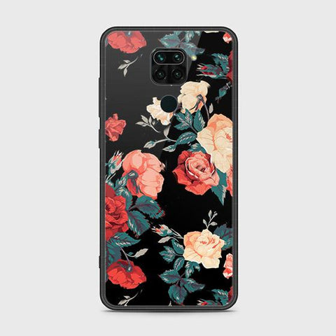 Xiaomi Redmi Note 9 Cover - Floral Series 2 - HQ Ultra Shine Premium Infinity Glass Soft Silicon Borders Case