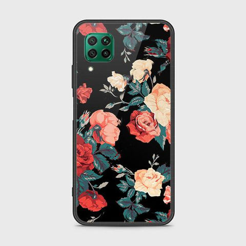 Huawei P40 Lite Cover - Floral Series 2 - HQ Ultra Shine Premium Infinity Glass Soft Silicon Borders Case