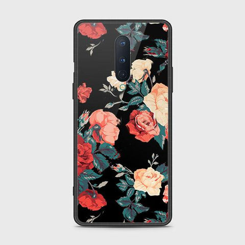 OnePlus 8 4G Cover - Floral Series 2 - HQ Ultra Shine Premium Infinity Glass Soft Silicon Borders Case