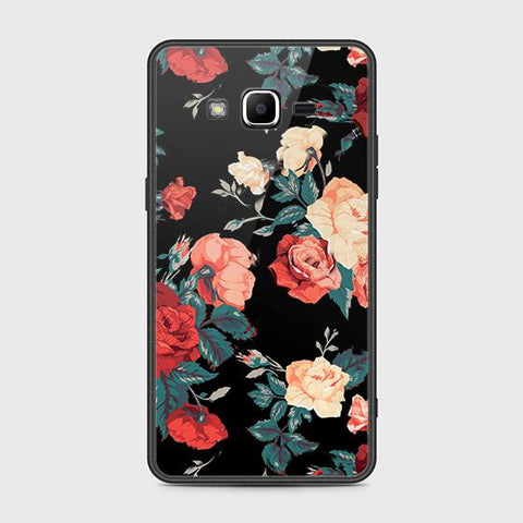 Samsung Galaxy J2 Prime Cover - Floral Series 2 - HQ Ultra Shine Premium Infinity Glass Soft Silicon Borders Case