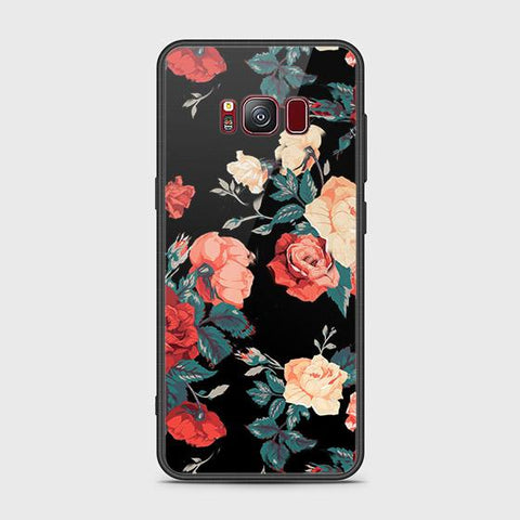 Samsung Galaxy S8 Plus Cover - Floral Series 2 - HQ Ultra Shine Premium Infinity Glass Soft Silicon Borders Case