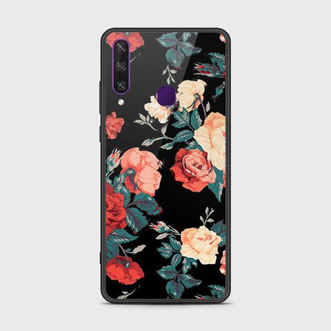 Huawei Y6p Cover - Floral Series 2 - HQ Ultra Shine Premium Infinity Glass Soft Silicon Borders Case