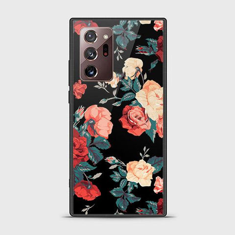 Samsung Galaxy Note 20 Ultra Cover - Floral Series 2 - HQ Ultra Shine Premium Infinity Glass Soft Silicon Borders Case