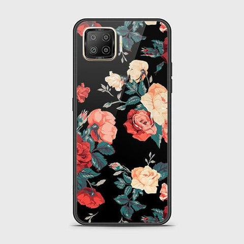 Oppo A93 Cover - Floral Series 2 - HQ Ultra Shine Premium Infinity Glass Soft Silicon Borders Case