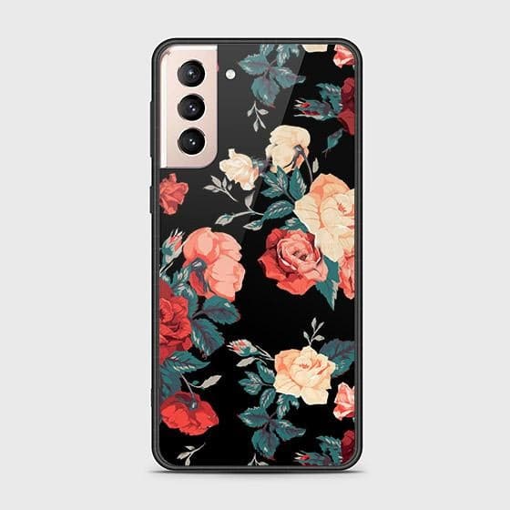 Samsung Galaxy S21 Plus 5G Cover - Floral Series 2 - HQ Ultra Shine Premium Infinity Glass Soft Silicon Borders Case (Fast Delivery)