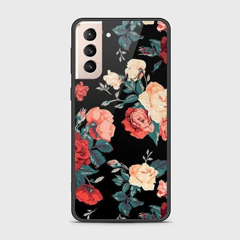 Samsung Galaxy S21 Plus 5G Cover - Floral Series 2 - HQ Ultra Shine Premium Infinity Glass Soft Silicon Borders Case