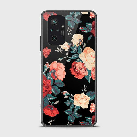 Xiaomi Redmi Note 10 Pro Max Cover - Floral Series 2 - HQ Ultra Shine Premium Infinity Glass Soft Silicon Borders Case