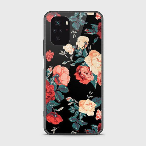 Xiaomi Redmi Note 10 4G Cover - Floral Series 2 - HQ Ultra Shine Premium Infinity Glass Soft Silicon Borders Case
