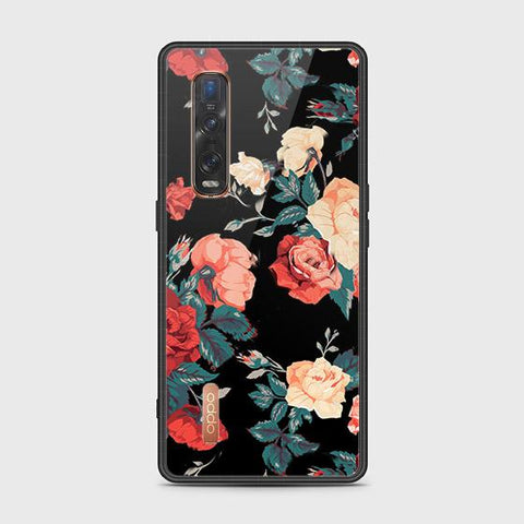 Oppo Find X2 Pro Cover - Floral Series 2 - HQ Ultra Shine Premium Infinity Glass Soft Silicon Borders Case