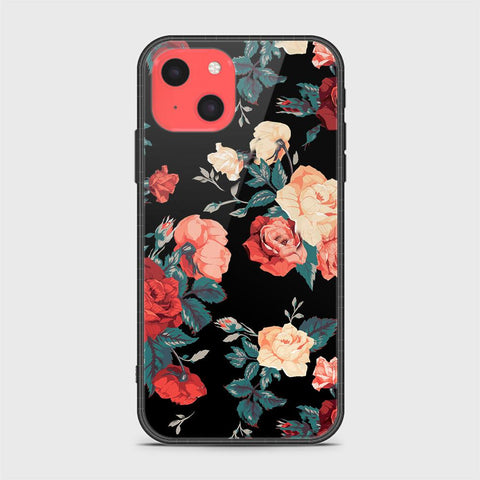 iPhone 13 Mini Cover- Floral Series 2 - HQ Ultra Shine Premium Infinity Glass Soft Silicon Borders Case