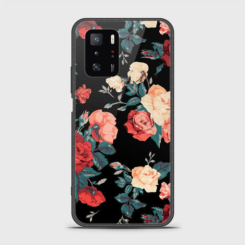 Xiaomi Poco X3 GT Cover- Floral Series 2 - HQ Ultra Shine Premium Infinity Glass Soft Silicon Borders Case