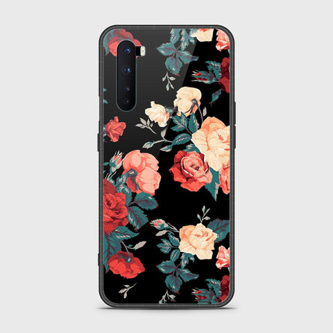 OnePlus Nord Cover- Floral Series 2 - HQ Ultra Shine Premium Infinity Glass Soft Silicon Borders Case