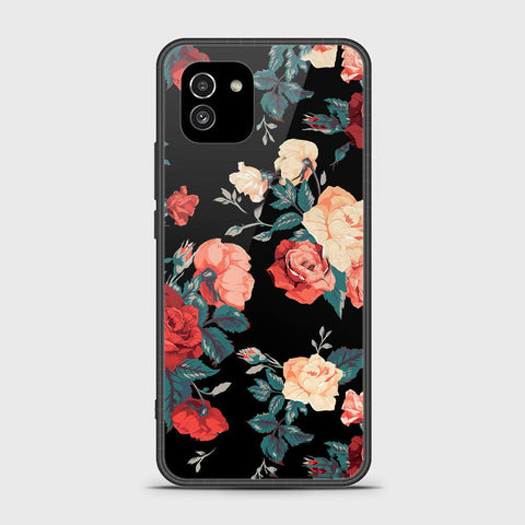 Samsung Galaxy A03 Cover- Floral Series 2 - HQ Ultra Shine Premium Infinity Glass Soft Silicon Borders Case